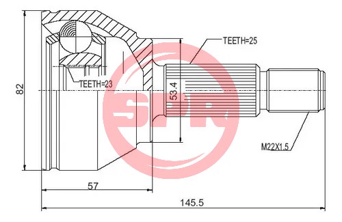 Homocinetica Ford Focus 2000 a 2010 (lado rueda)